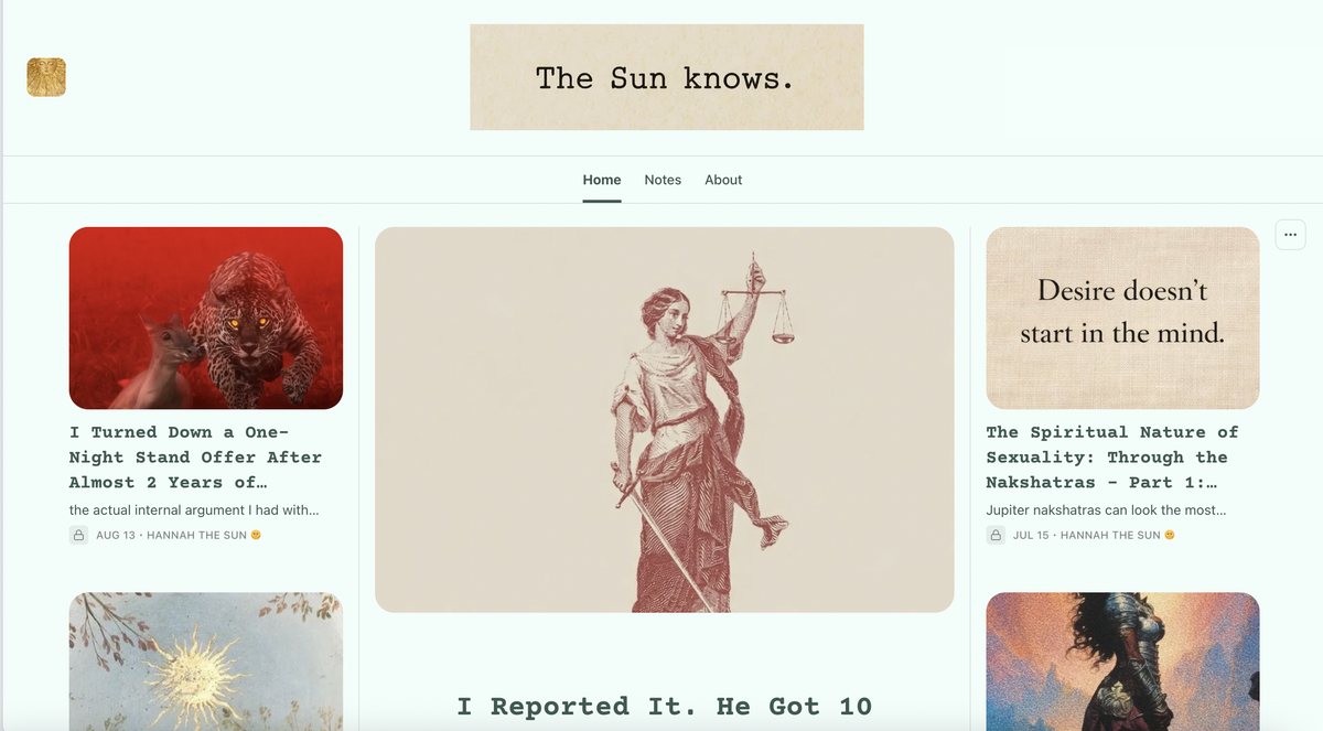 Preview of The Solar Sanctuary Substack homepage
